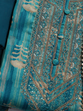 Embroidered Cotton Blend Unstitched Suit Piece With Dupatta